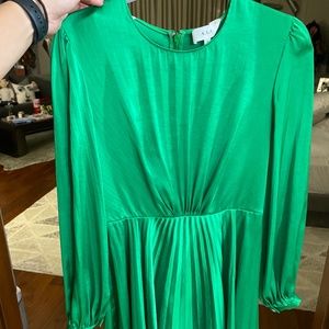 ALC green silk dress